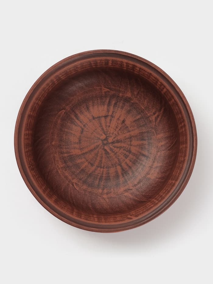 Тарелка глубокая «Вьюнок», 700 мл, 18×6 см, красная глина