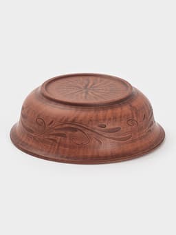 Тарелка глубокая «Вьюнок», 700 мл, 18×6 см, красная глина