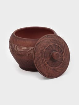 Горшок для жаркого «Ангоб», 700 мл, красная глина