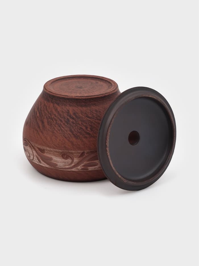 Горшок для жаркого «Ангоб», 700 мл, красная глина