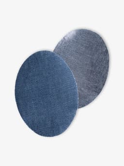 Набор заплаток для одежды, овальные, термоклеевые, 7×5 см, 5 шт., синий