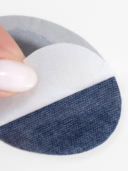 Набор заплаток для одежды, овальные, термоклеевые, 7×5 см, 5 шт., синий