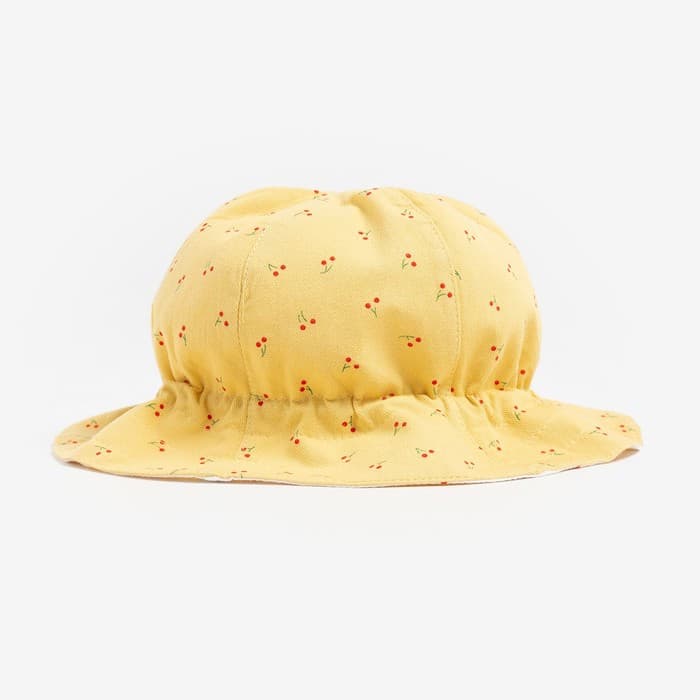 Панама детская MINAKU «Вишенка», размер 46, белая/жёлтая