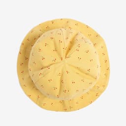 Панама детская MINAKU «Вишенка», размер 46, белая/жёлтая