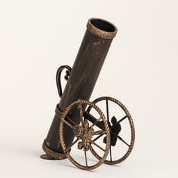 Кованая подставка для шампуров «Пушка», 50 см, бронзовая