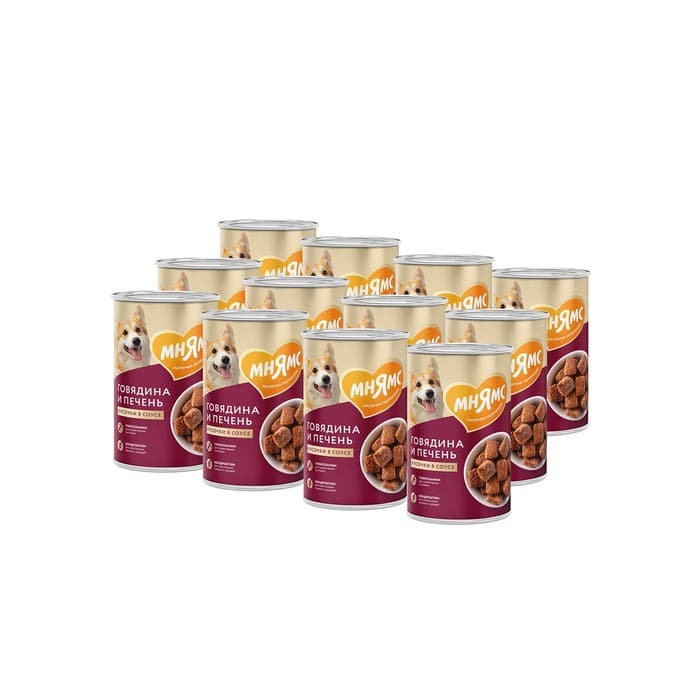 Влажный корм «Мнямс» «ЗДОРОВЫЕ СУСТАВЫ» для собак говядина/печень в соусе, 400 г