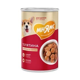 Влажный корм «Мнямс» «ПРАВИЛЬНОЕ РАЗВИТИЕ» для щенков, телятина в соусе, 400 г