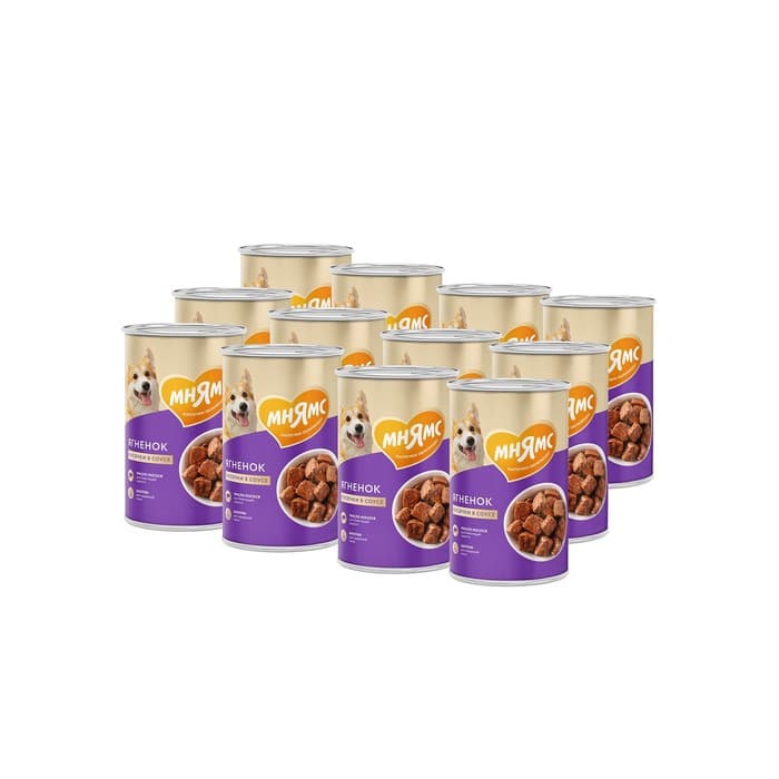 Влажный корм «Мнямс» «КРАСИВАЯ ШЕРСТЬ» для собак, ягненок в соусе, 400 г