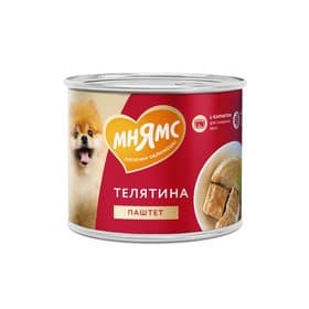 Влажный корм «Мнямс» «ФИТНЕС» для собак, паштет из телятины, 200 г