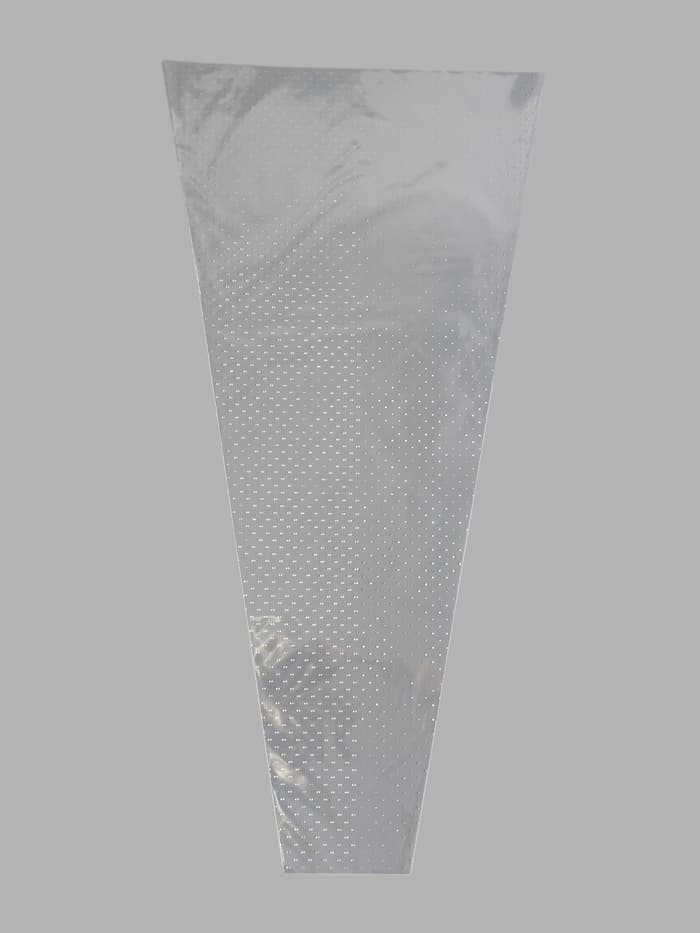 Пакет конус для цветов, мини, горох, 30×60 см