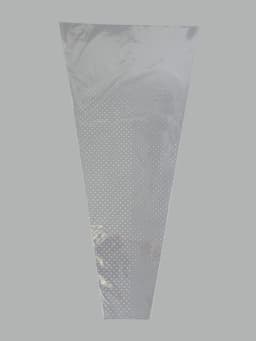 Пакет конус для цветов, мини, горох, 30×60 см
