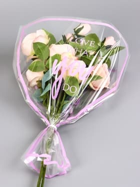 Пакет конус для цветов, «Рюмка», сиреневый 35×40 см