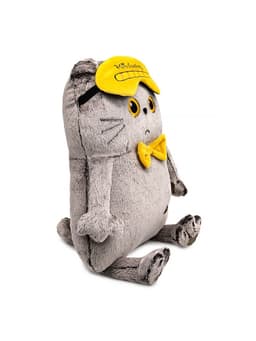 Мягкая игрушка «Кот-подушка в маске для сна», 34 см, МИКС