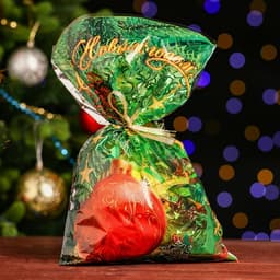 Пакет подарочный новогодний, для сладких подарков «Шар» 25×40 см Новый год