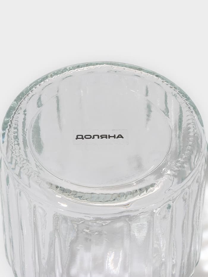 Банка для сыпучих Доляна «Зайка в золотом», 230 мл, с керамической крышкой, стекло, прозрачная