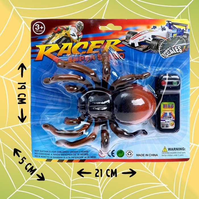 Животное «Паук», на дистанционном управлении, работает от батареек, цвета МИКС