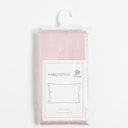 Наволочка «Этель» Pink rose, 70×70 см, мако-сатин, хлопок 100%, нежно-розовая