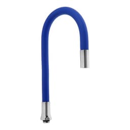 Излив для смесителя ZEIN, 3/4", гибкий, силикон, нержавеющая сталь, 50 см, сетка пластик, синий