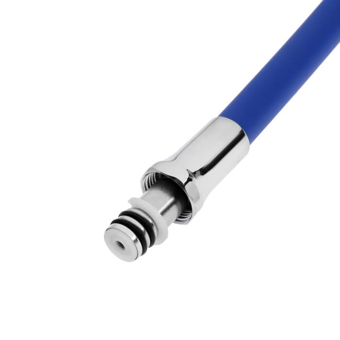 Излив для смесителя ZEIN, 3/4", гибкий, силикон, нержавеющая сталь, 50 см, сетка пластик, синий