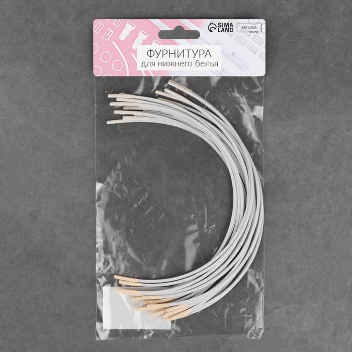 Косточки для бюстгальтера, 240×145×2.5 мм, чашка С, 10 пар