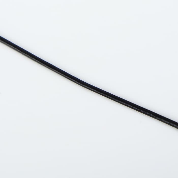 Нить для плетения, натуральная кожа, d=2 мм, 10±0.5 м, чёрная