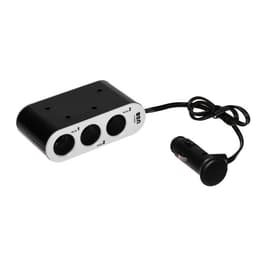 Разветвитель прикуривателя TORSO, 12-24 В, USB, провод 50 см, подсветка