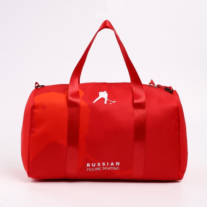Сумка спортивная «RUSSIAN HOKEY», 47×28×24 см, цвет красный