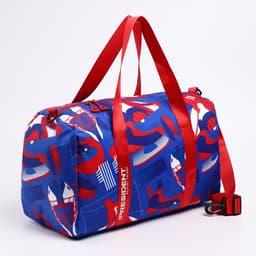 Сумка спортивная «RUSSIAN HOKEY», 47×28×24 см, цвет голубой