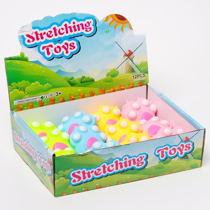 Сквиш антистресс - игрушка «Лапка» с пастой, МИКС