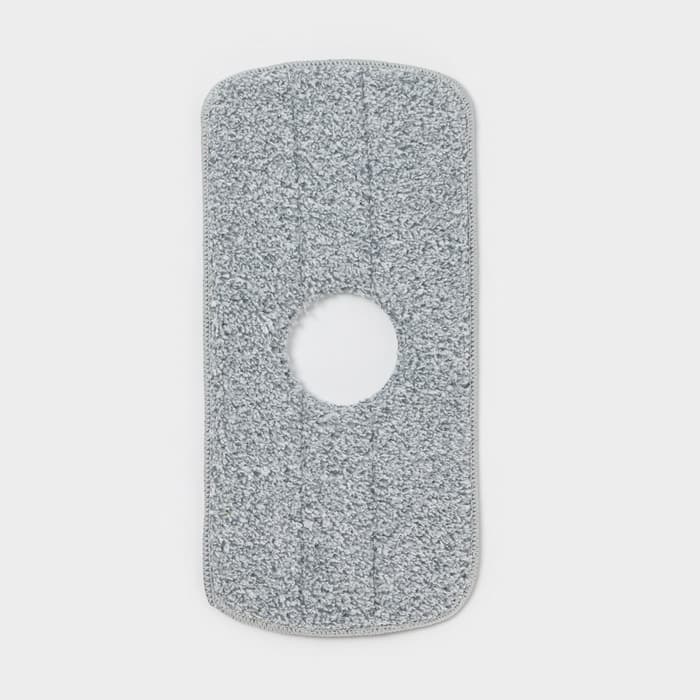 Насадка для швабры Raccoon, с вырезом, микрофибра, прямоугольная, 30×14.5 см, серая