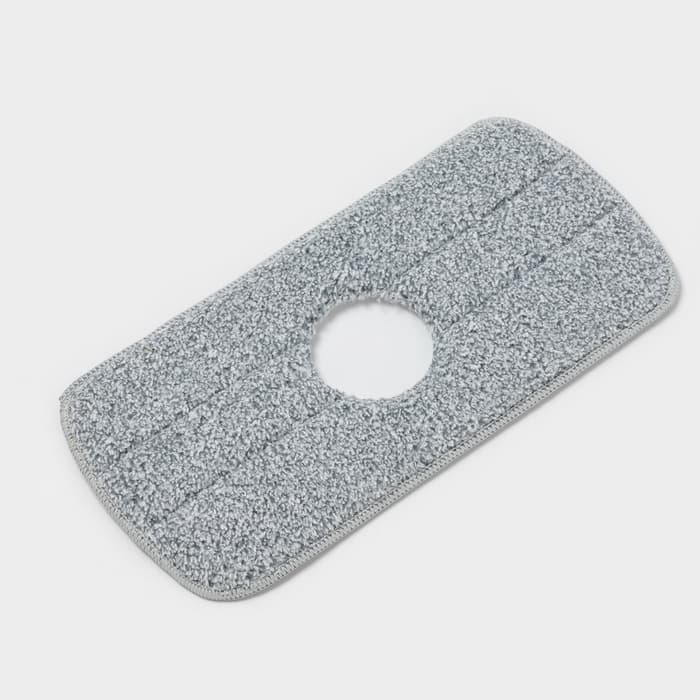Насадка для швабры Raccoon, с вырезом, микрофибра, прямоугольная, 30×14.5 см, серая