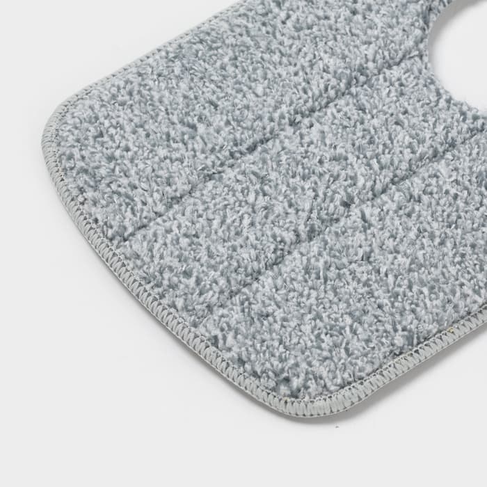 Насадка для швабры Raccoon, с вырезом, микрофибра, прямоугольная, 30×14.5 см, серая