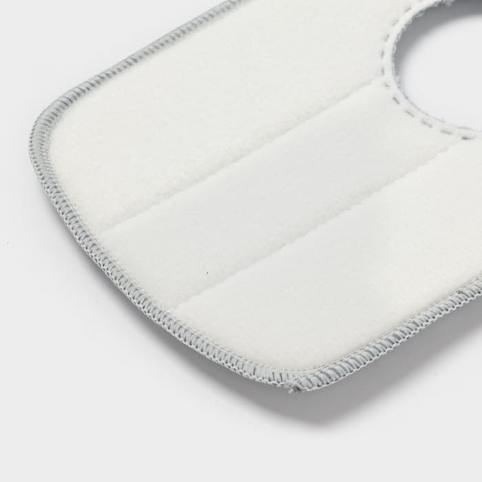 Насадка для швабры Raccoon, с вырезом, микрофибра, прямоугольная, 30×14.5 см, серая