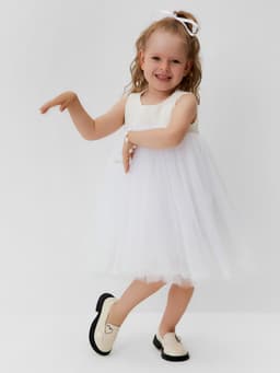 Платье нарядное детское MINAKU: PartyDress цвет белый, рост 110