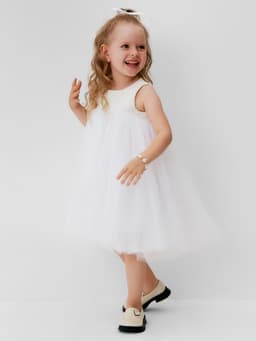 Платье нарядное детское MINAKU: PartyDress цвет белый, рост 110