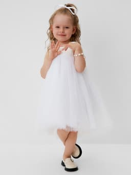 Платье нарядное детское MINAKU: PartyDress цвет белый, рост 110
