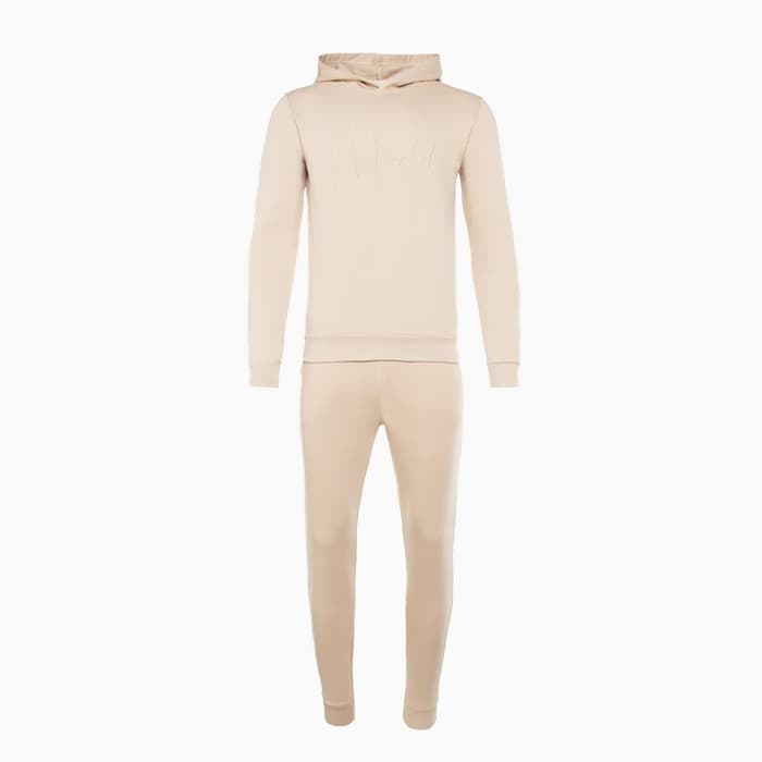 Костюм мужской (худи, брюки) MINAKU Motivated, бежевый, размер 52