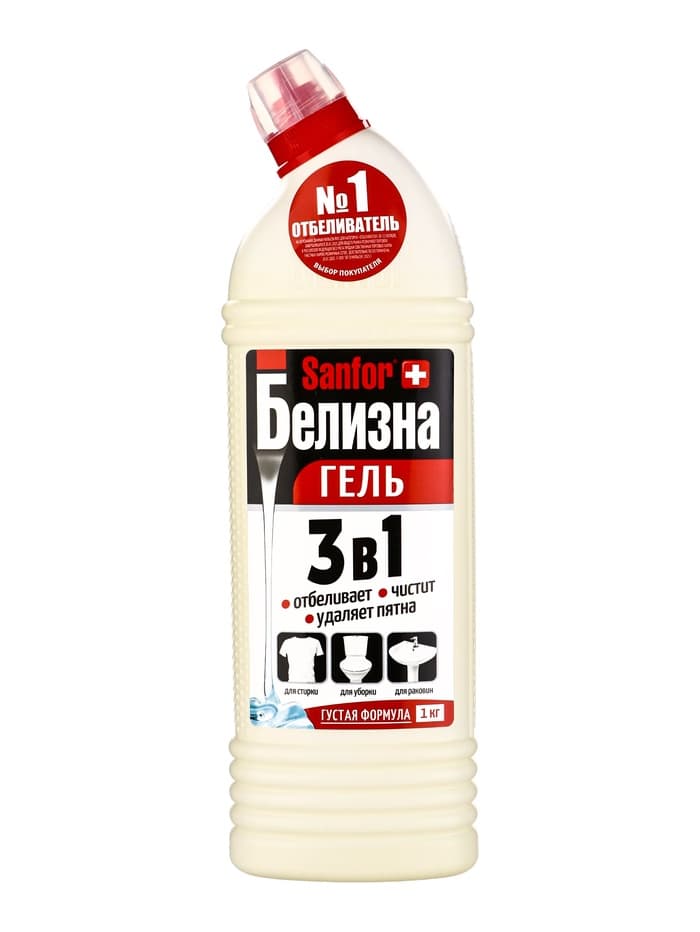 Белизна гель 3 в 1 Sanfor, 1000 г