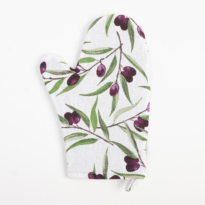 Варежка - прихватка «Доляна» Olives, 20×27 см, 100% хлопок, ватин 250 г/м²