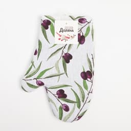 Варежка - прихватка «Доляна» Olives, 20×27 см, 100% хлопок, ватин 250 г/м²