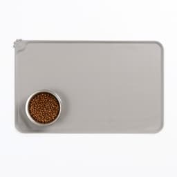 Коврик силиконовый под миску, 47×30 см, серый