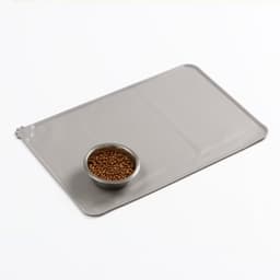 Коврик силиконовый под миску, 47×30 см, серый