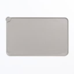 Коврик силиконовый под миску, 47×30 см, серый