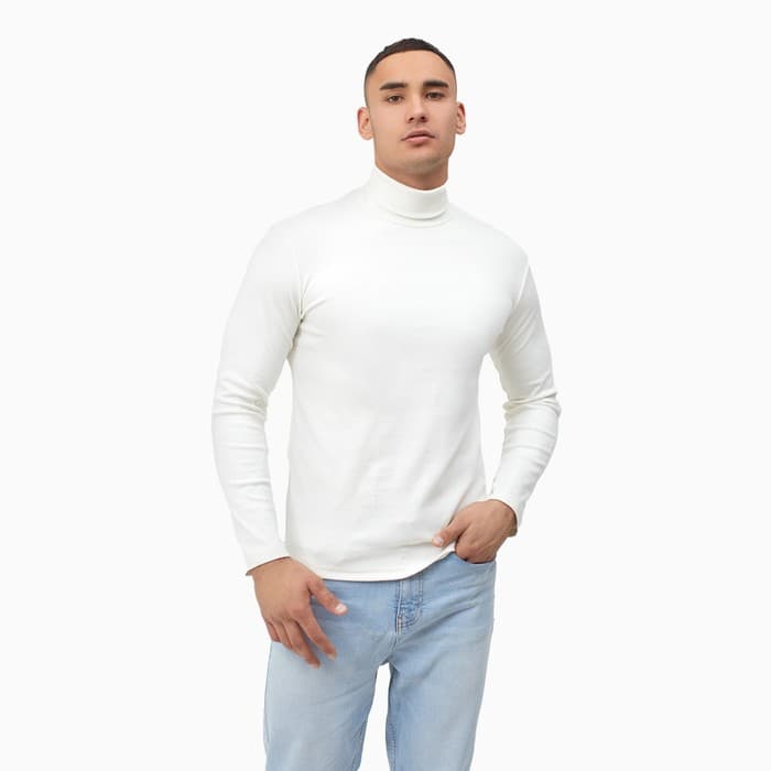 Водолазка мужская MINAKU: Basic line MAN, размер 48, цвет экрю