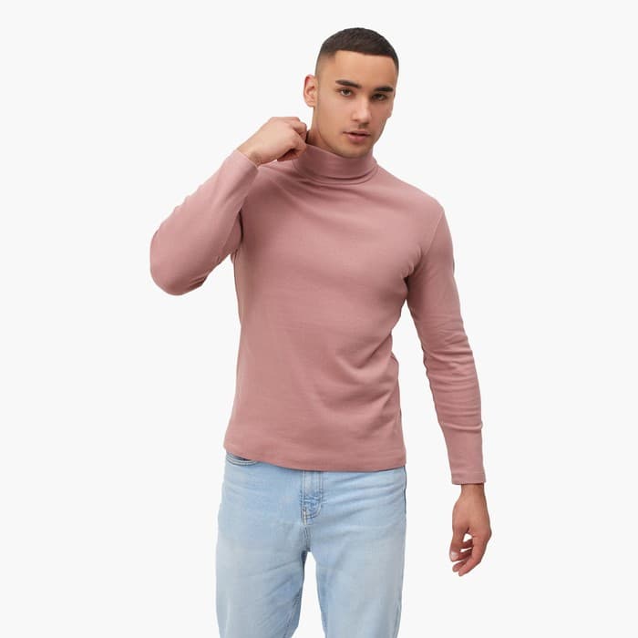 Водолазка мужская MINAKU: Basic line MAN, размер 56, цвет терракот