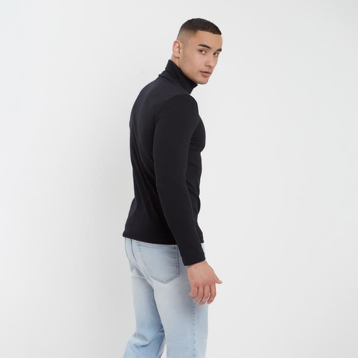 Водолазка мужская MINAKU: Basic line MAN, размер 44, чёрная