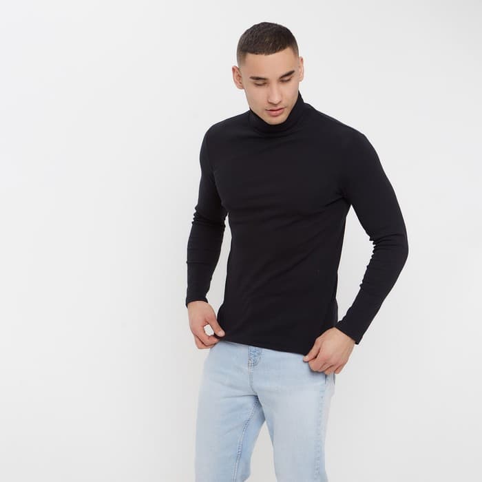 Водолазка мужская MINAKU: Basic line MAN, размер 44, чёрная