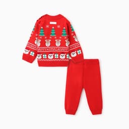 Костюм детский вязаный: джемпер, брюки, «Крошка Я» Xmas, рост 68-74 см