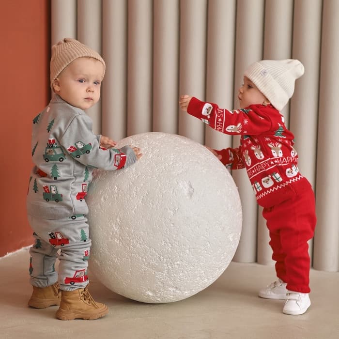 Костюм детский вязаный: джемпер, брюки, «Крошка Я» Xmas, рост 68-74 см