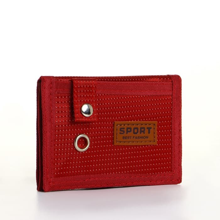 Кошелёк на липучке, красный